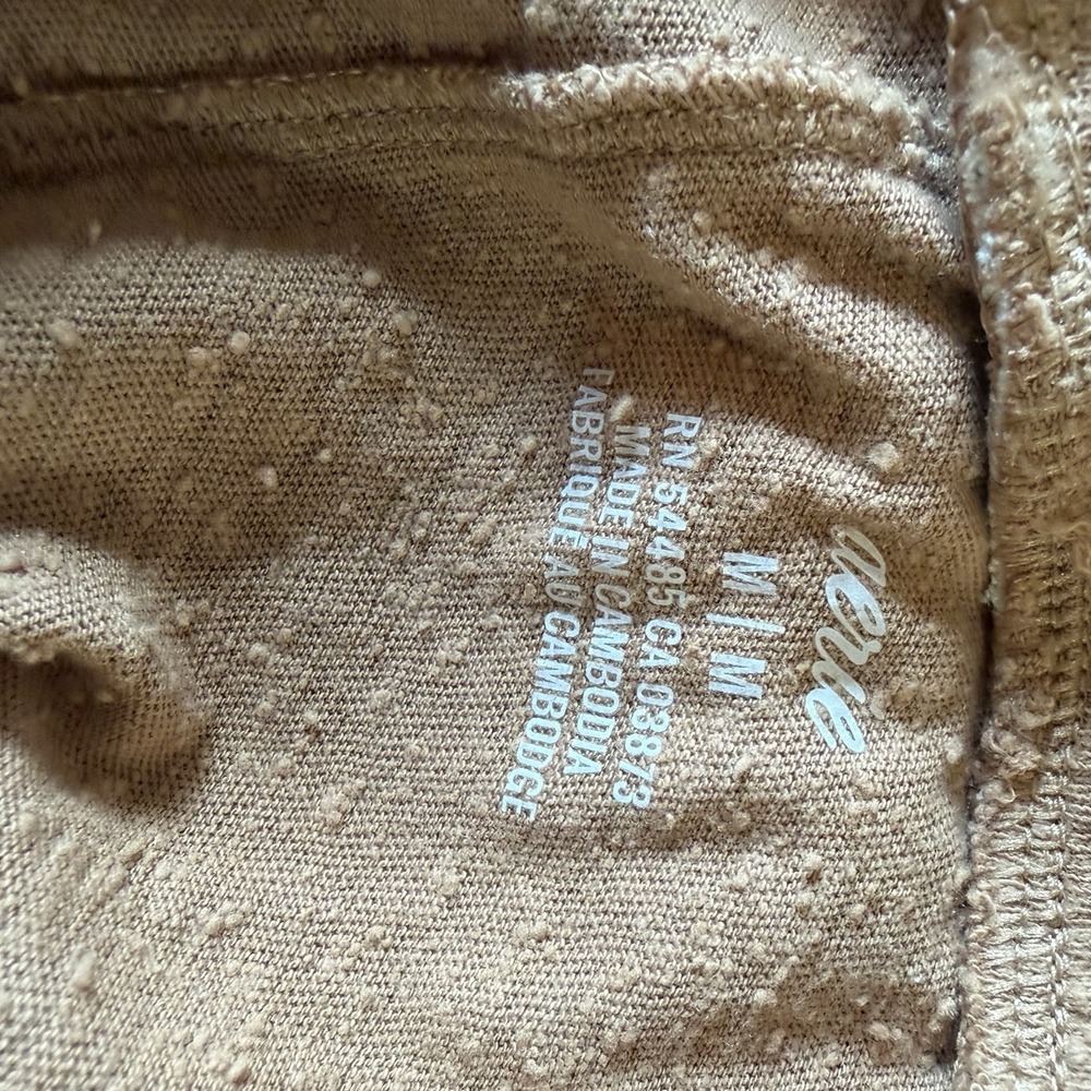 Aerie Medium Jogger Pants Knit Pull On Lounge Casual Light Brown Tan Comfy Tie - Picture 5 of 6